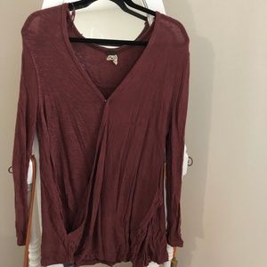 Free People Burgundy Tunic